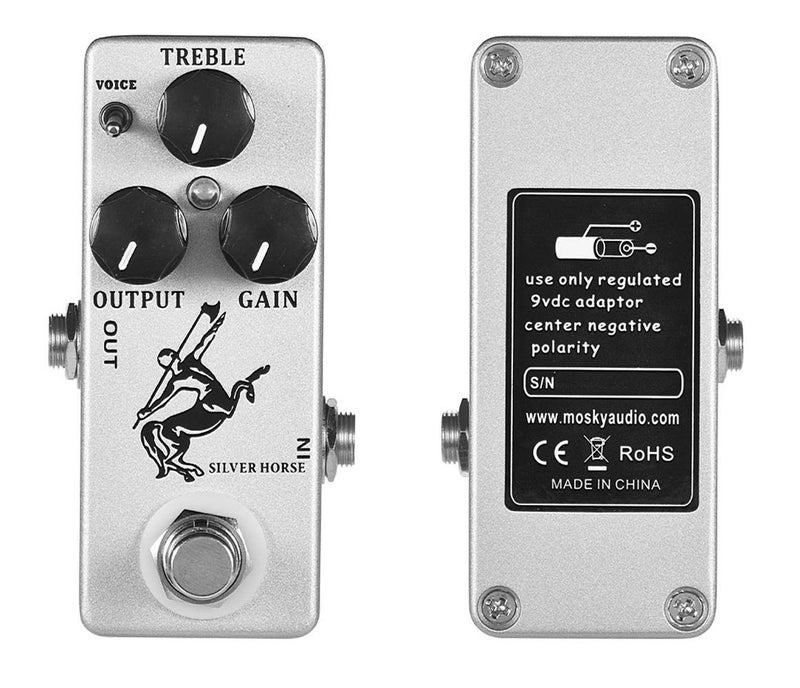 MOSKYAudio YMUZE Moskyaudio Mini Silver Horse Effect Pedal Overdrive Pedal for Electric Guitar - Image 5